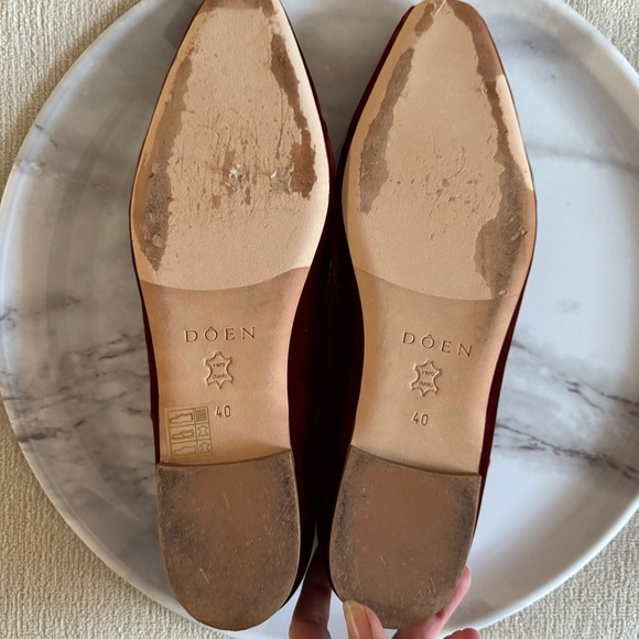 Doen Daphne Mary Jane Velvet Ruggine Size 40 - Picture 5 of 7
